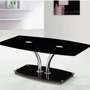 Delphi Black Coffee Table Chrome & Black