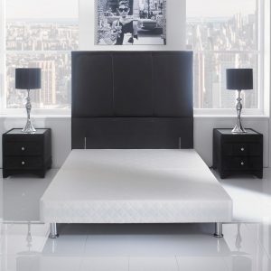 LuxSleep Divan Shallow Base White Quilted