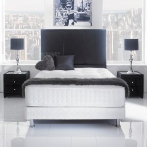 LuxSleep Divan Shallow Base White Quilted