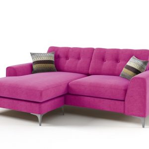 Ebony Corner 2 Seater Fabric Sofa