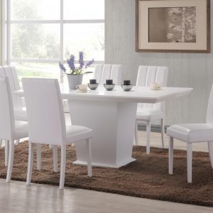 Feather Dining Set White 6 Trogon Chairs