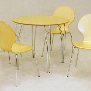 Fiji Round Dining Set with 4 Chairs Beech