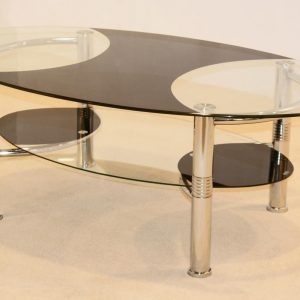 Ibis Coffee Table Chrome & Black
