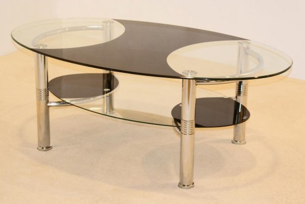 Ibis Coffee Table Chrome & Black