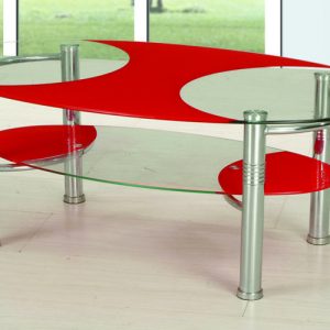 Ibis Coffee Table Chrome & Red
