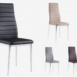 Pearl PU Chairs with Chrome Legs