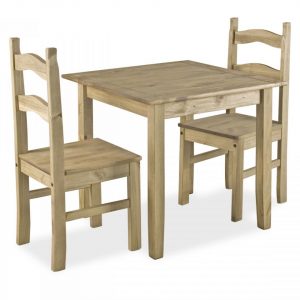 Coba Small Mexican Dining Set with 2 Chairs