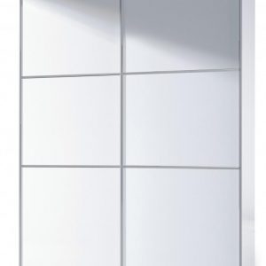 Arctic Sliding Wardrobe 5 Foot Full Hanging High Shine White